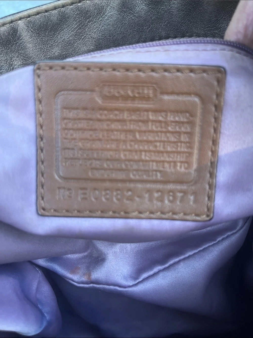COACH Zoe 12671 Metallic Bronze Leather Hobo Bag